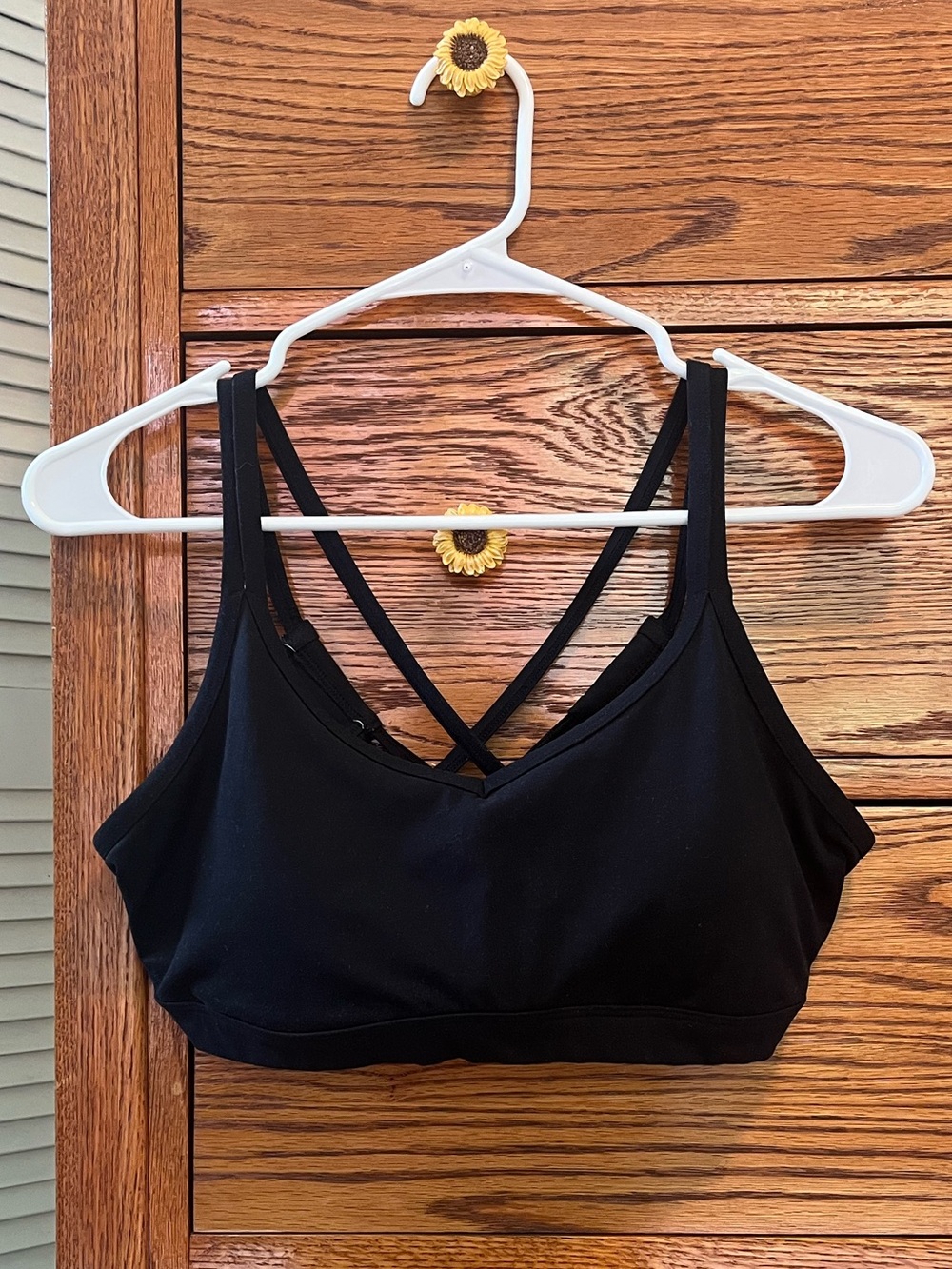 Black Strappy Workout Bralette - Women Intimates
